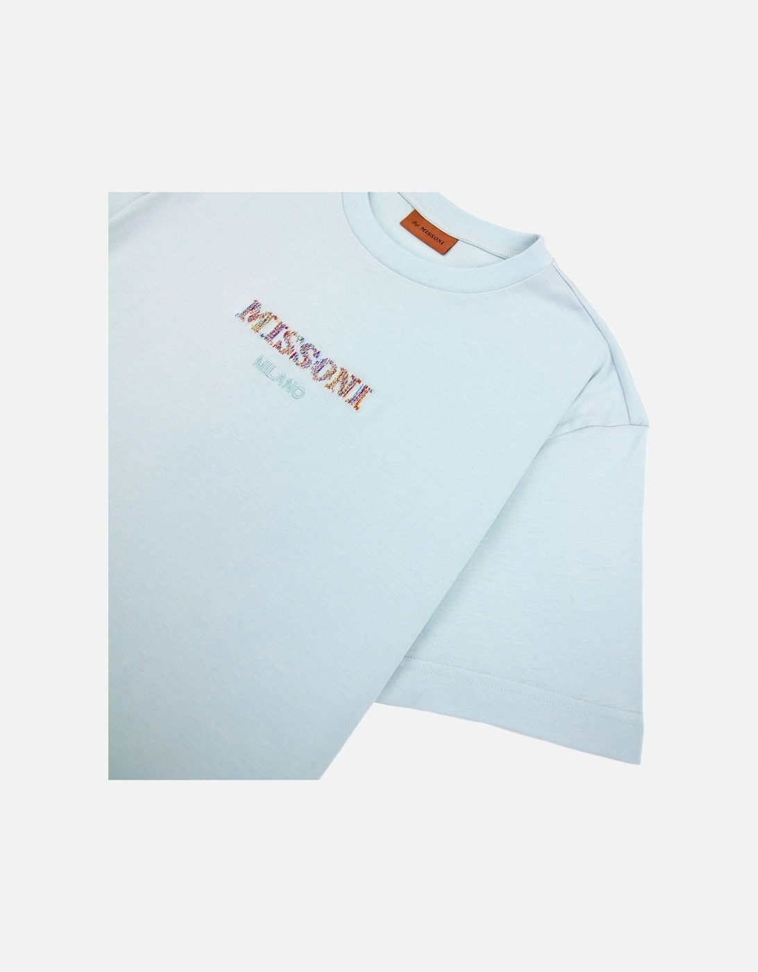 Embroiderd Milan Logo T Shirt Powder Blue S729x