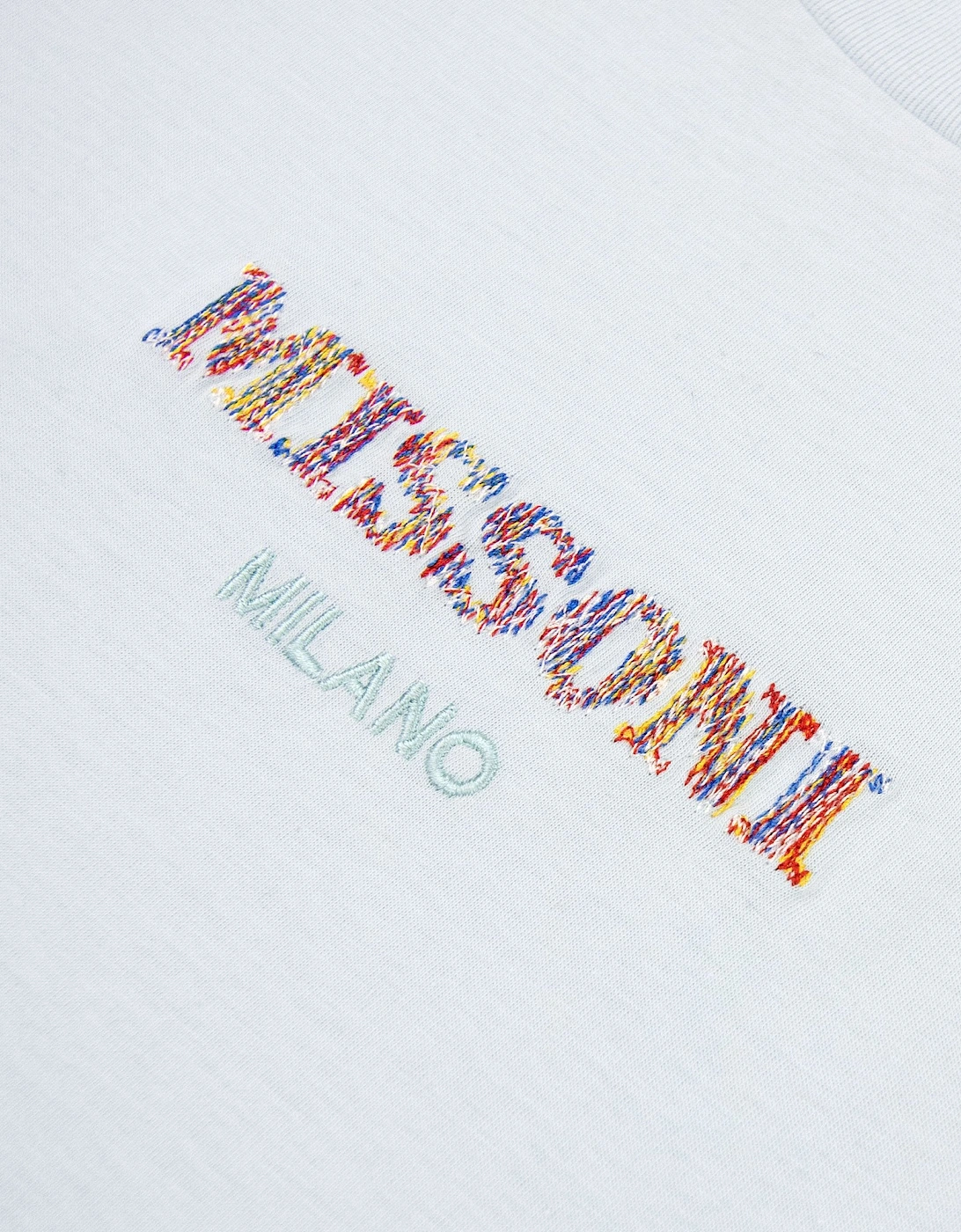 Embroiderd Milan Logo T Shirt Powder Blue S729x