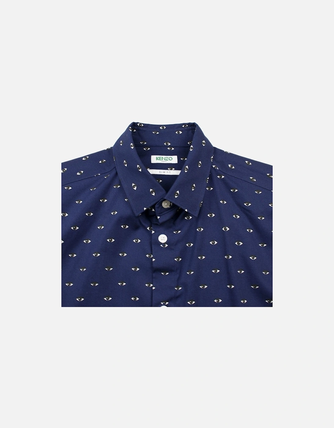 Eye Print Long Sleeve Shirt Navy