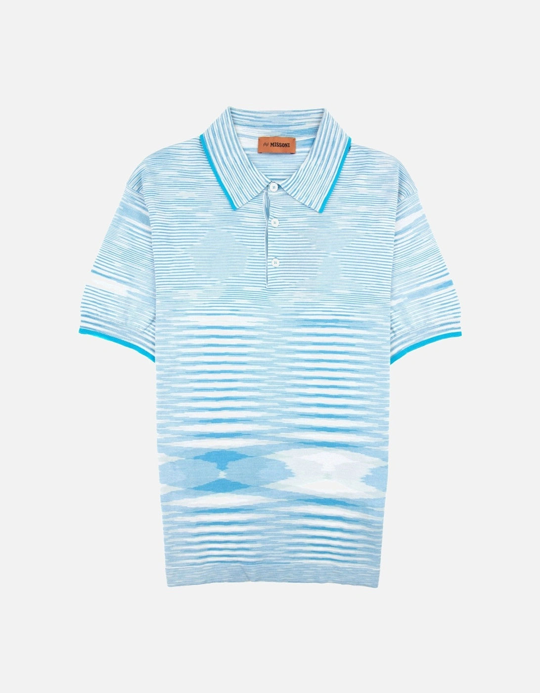 Slub Cotton Polo Shirt Sky Blue F705l, 4 of 3