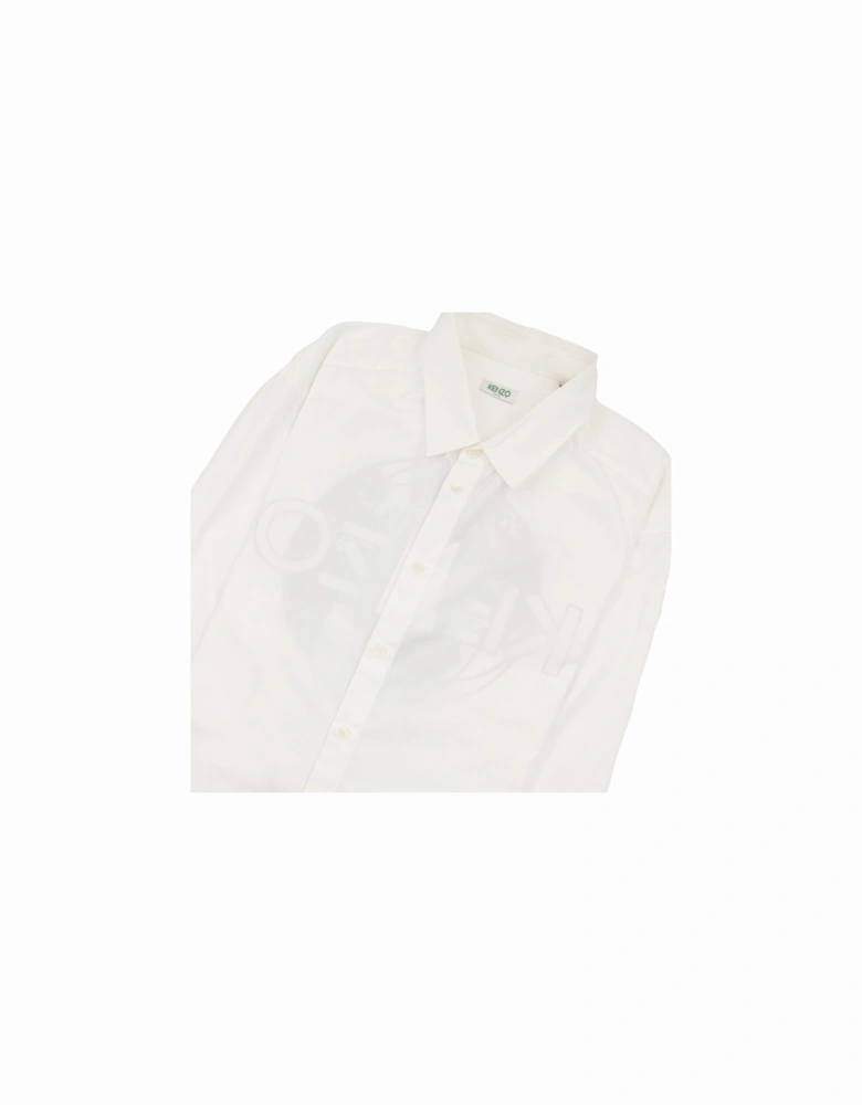 Globe Back Logo Shirt White