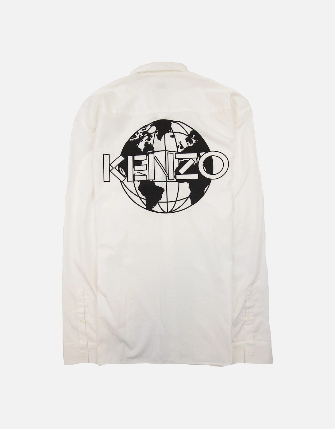 Globe Back Logo Shirt White