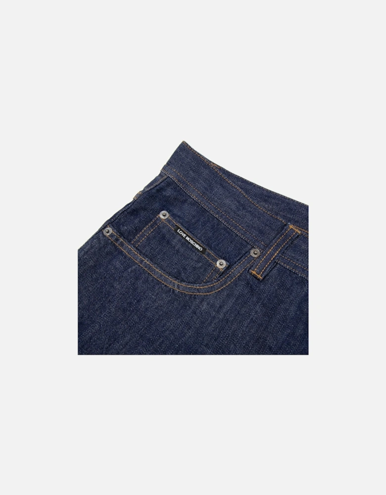 Printed Logo 5 Pocket Denim Jean Denim 005l