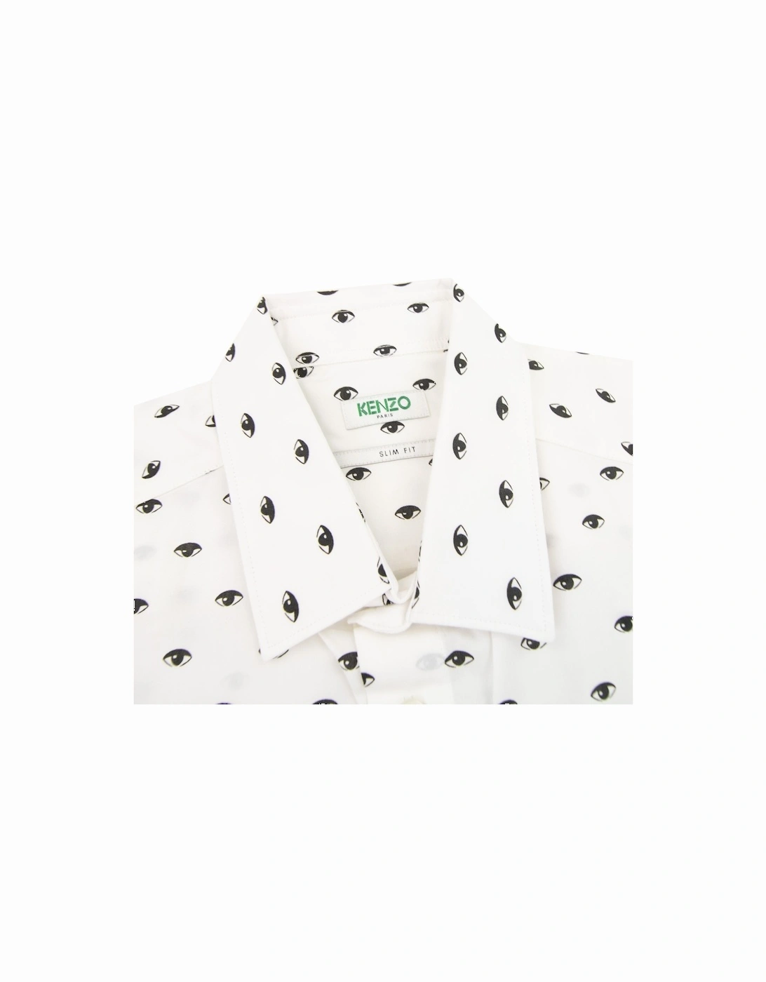 Eye Printed Slim Fit L/s Shirt White 001