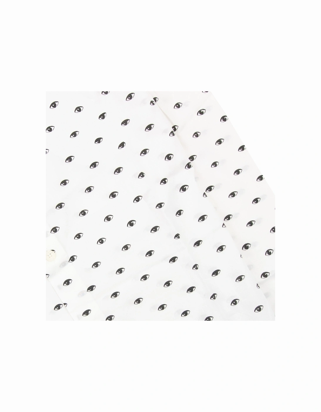 Eye Printed Slim Fit L/s Shirt White 001