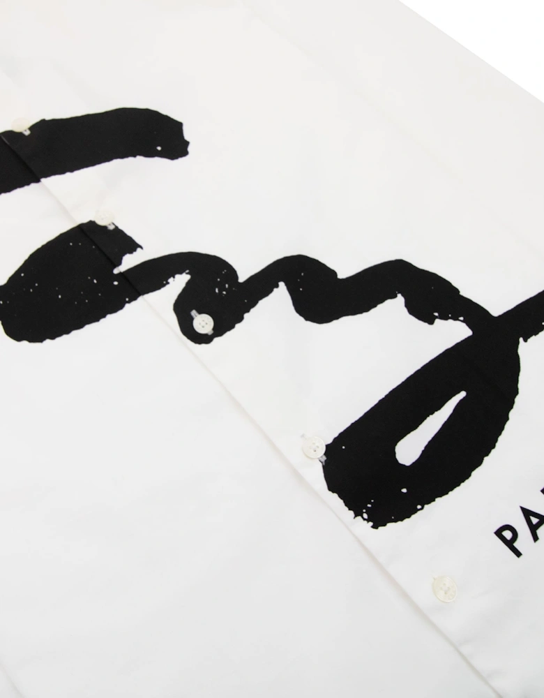 Signature Logo Long Sleeve Shirt White