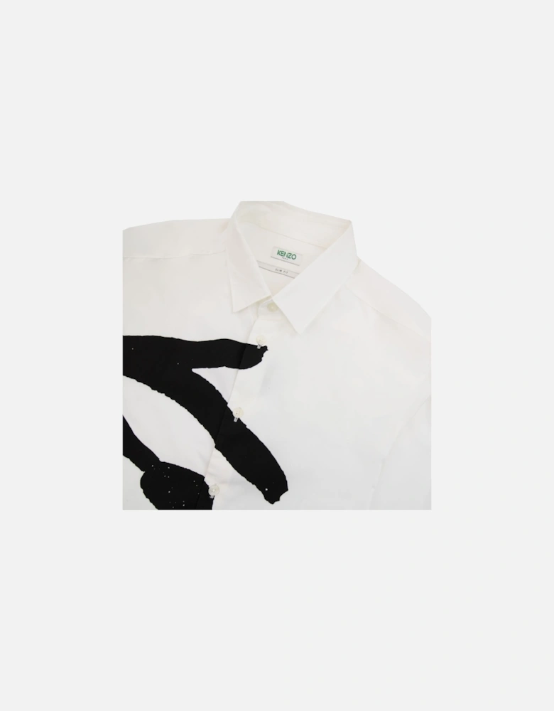 Signature Logo Long Sleeve Shirt White