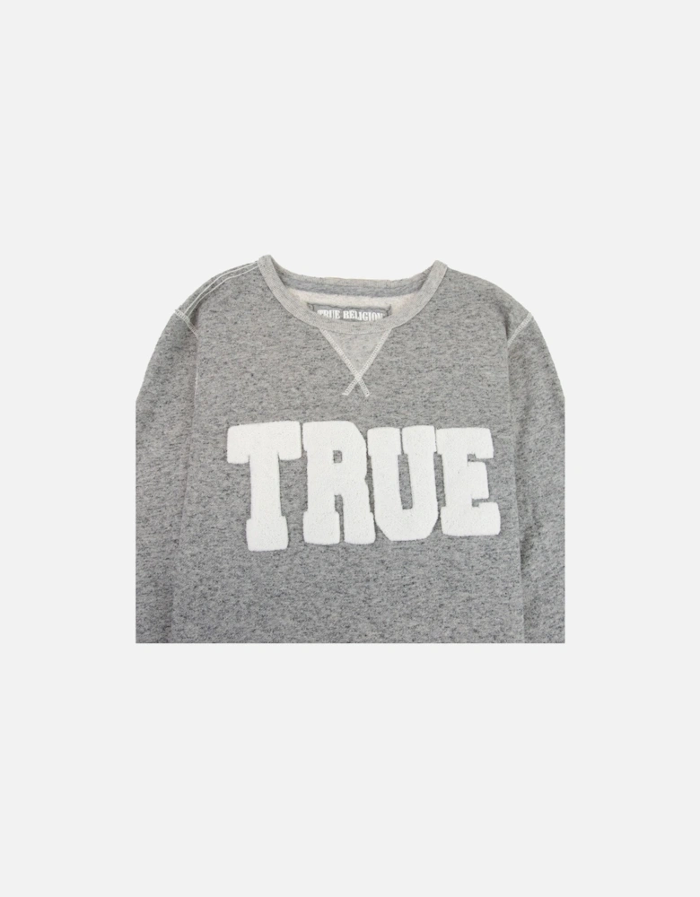 Felt True Logo Crew Sweatshirt Grey Marl