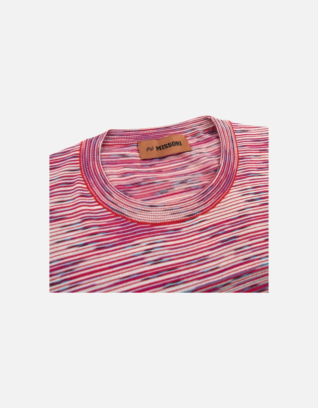 Degrade Stripes Knit S/s T Shirt Pink Multi S505y