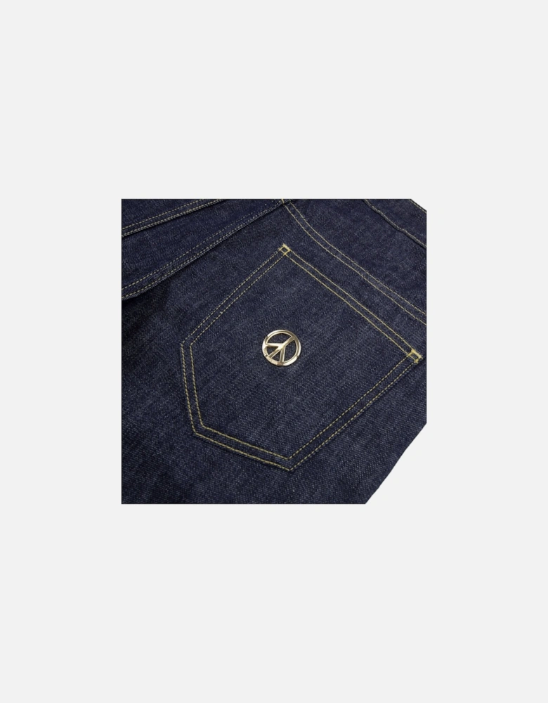 Metal Peace Logo Jeans Dark Blue