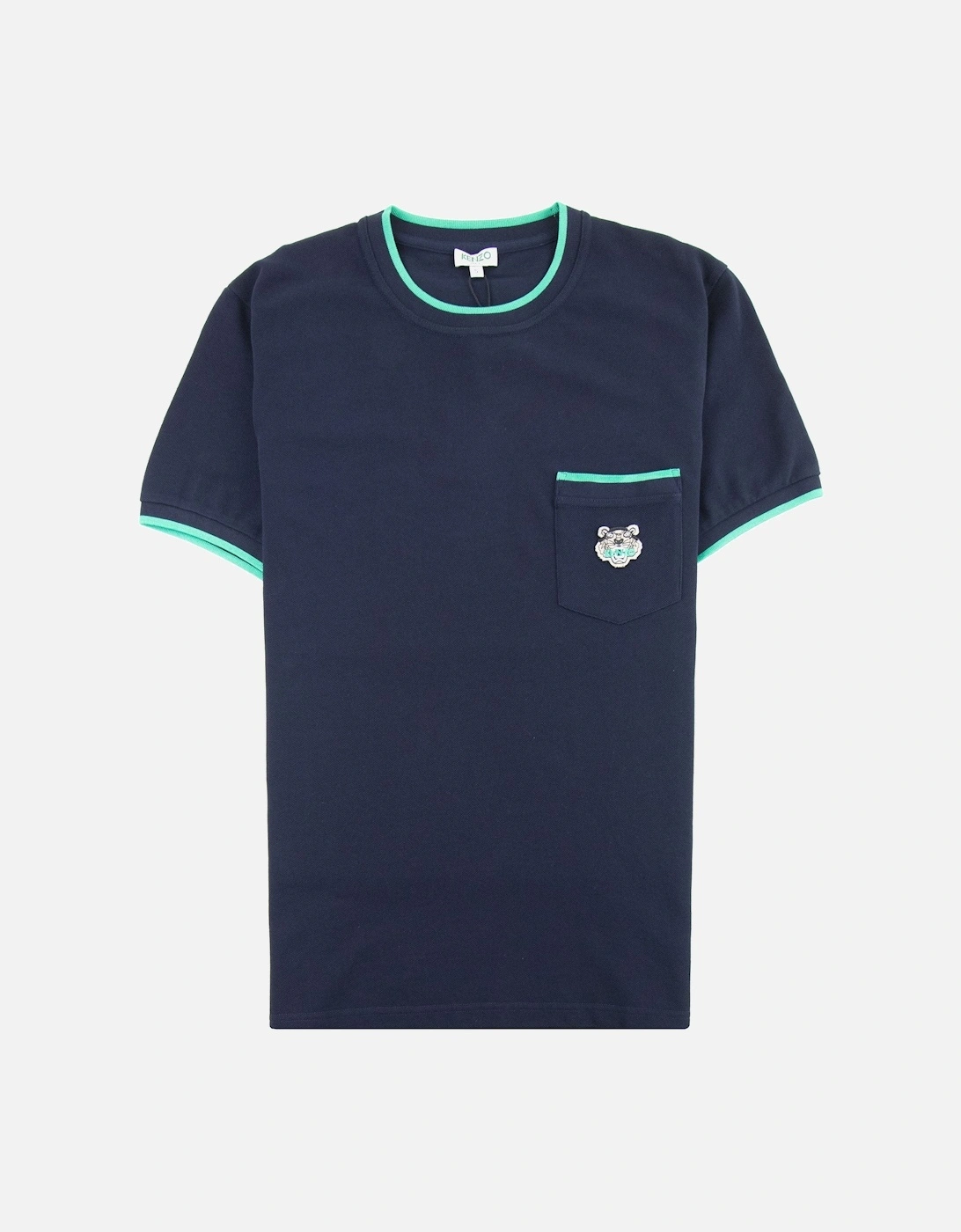 Pocket Tiger Crest T-shirt Navy Blue, 3 of 2