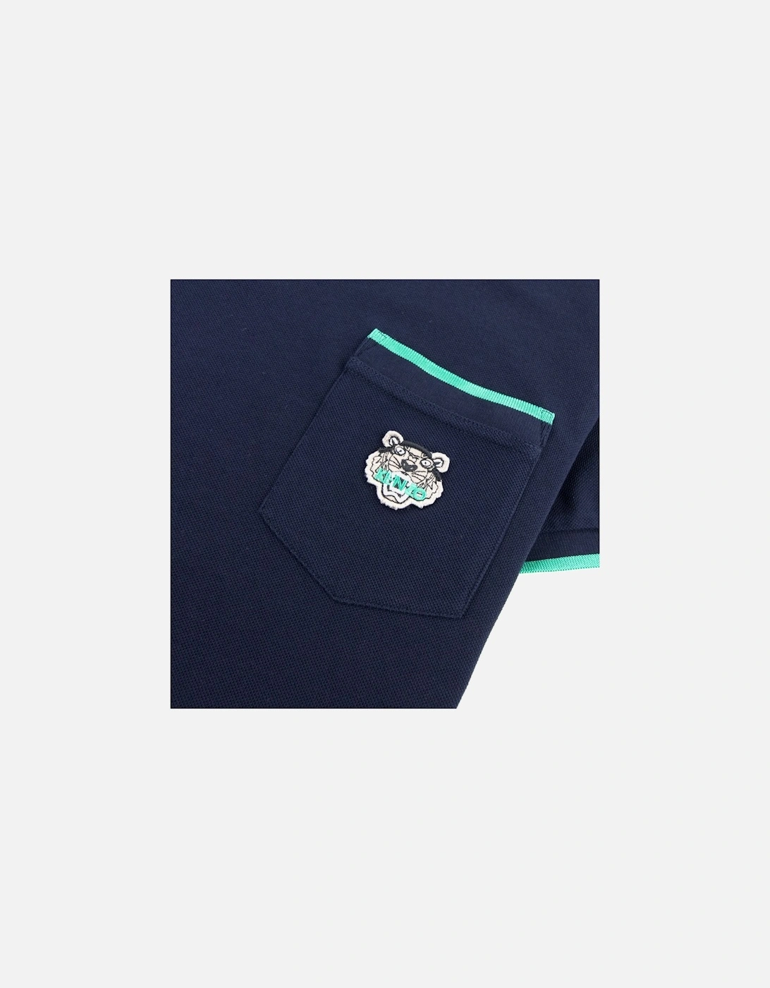 Pocket Tiger Crest T-shirt Navy Blue