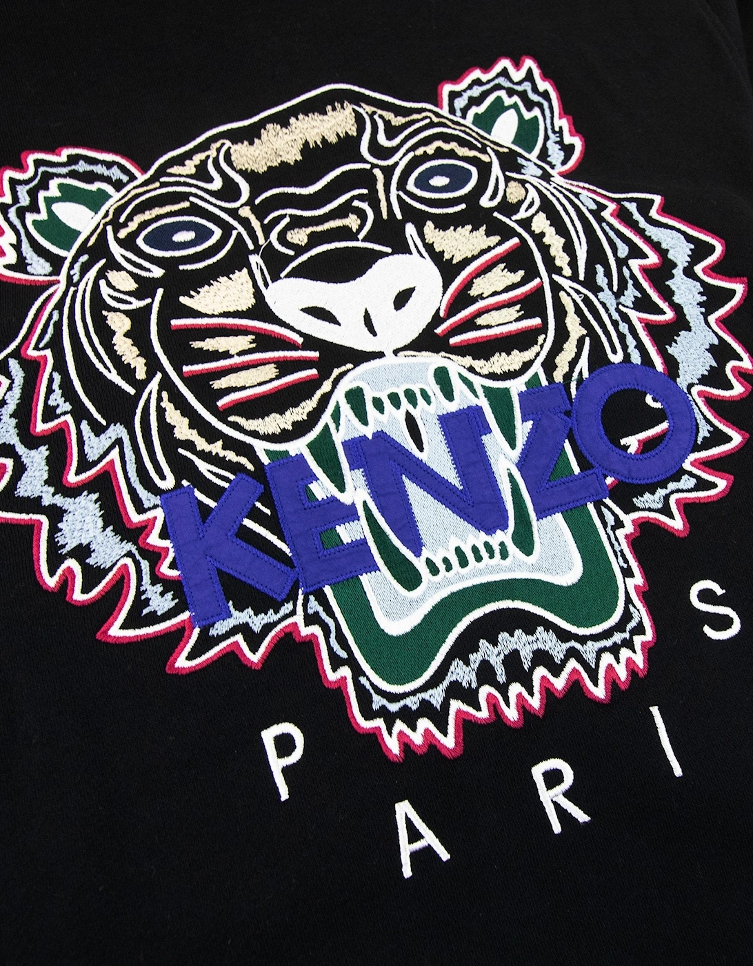 Tiger Hoody Zip Black/blue