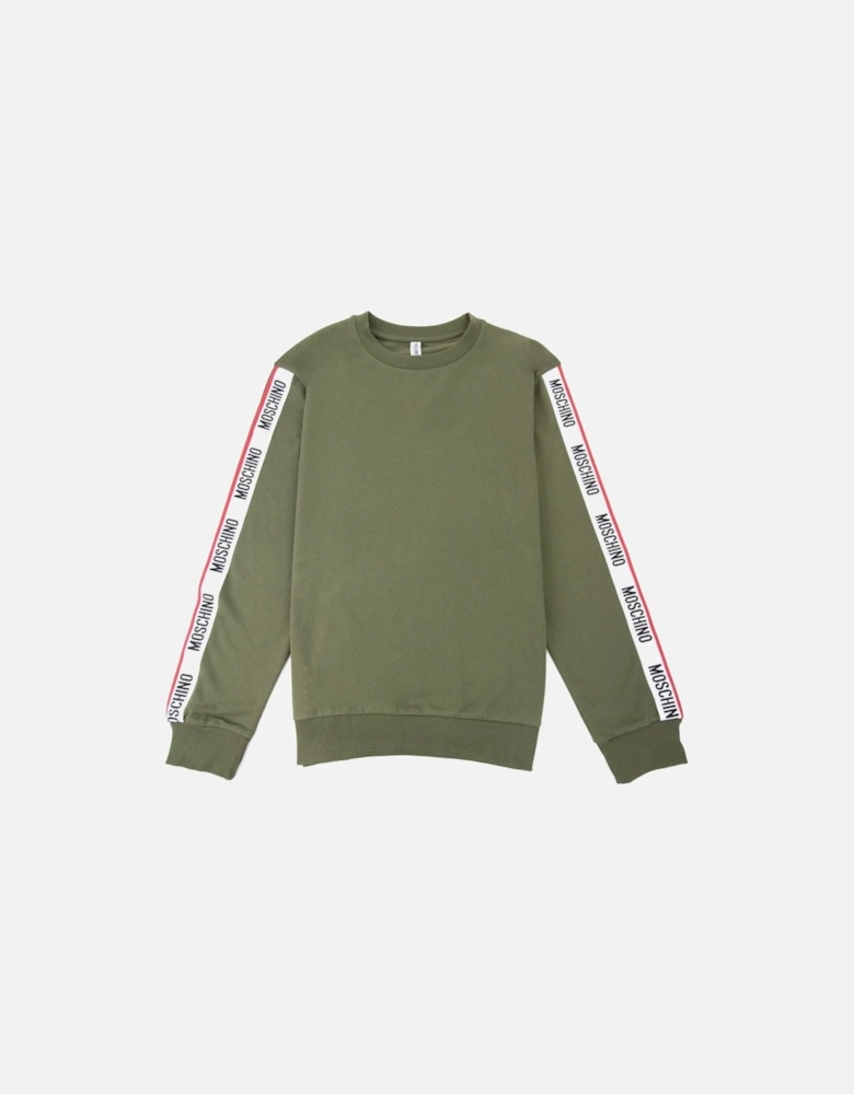 Underwear Tape Logo Arm Sweatshirt Khaki 0430