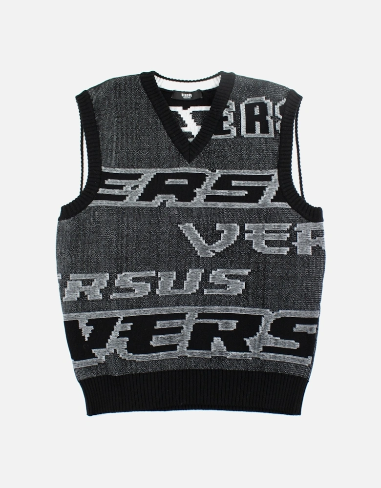 Versace Versus Knitted Vest Top Black