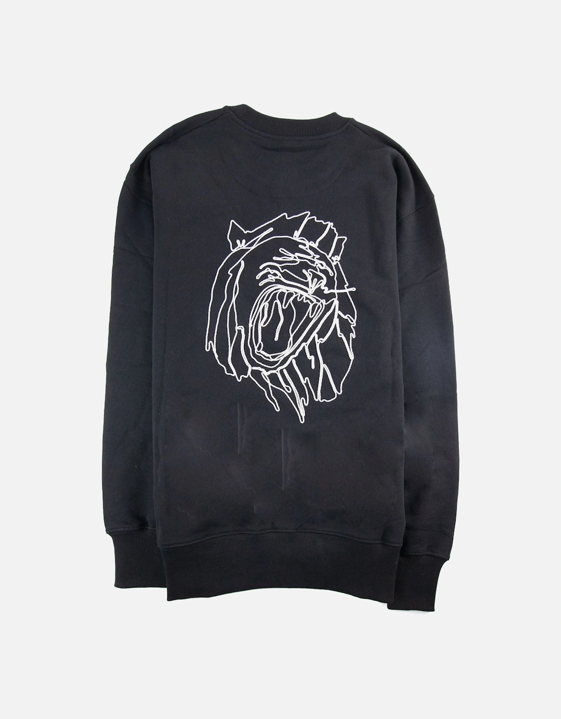Versace Versus Embroidered Lion Logo Sweatshirt Black