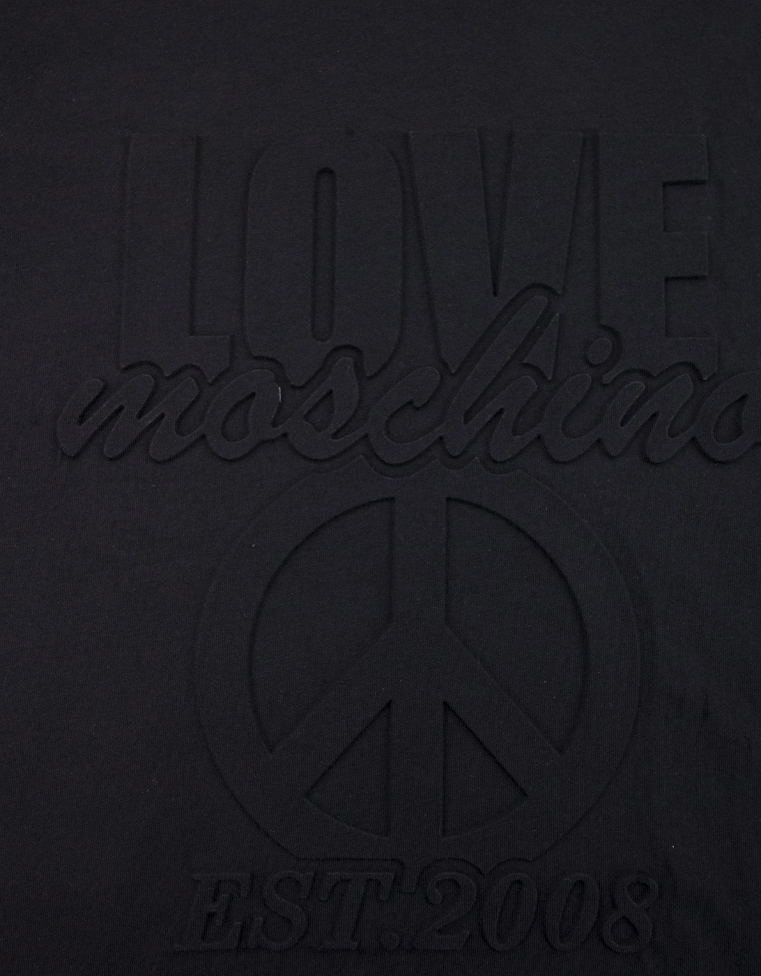Embossed Peace Logo T-shirt Black