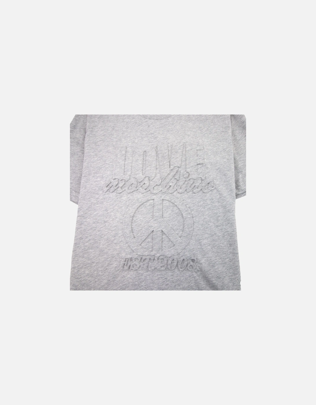 Embossed Peace Logo T-shirt Grey