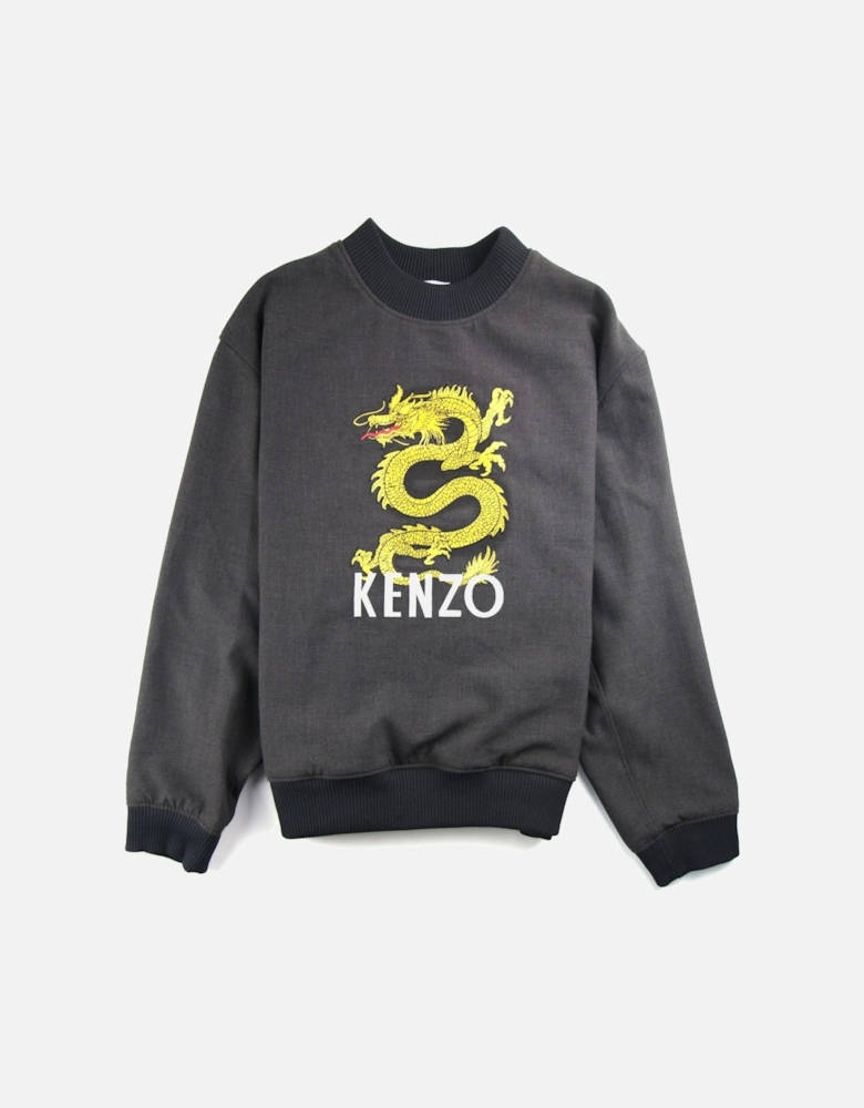 Dragon Woven Sweatshirt Dark Grey