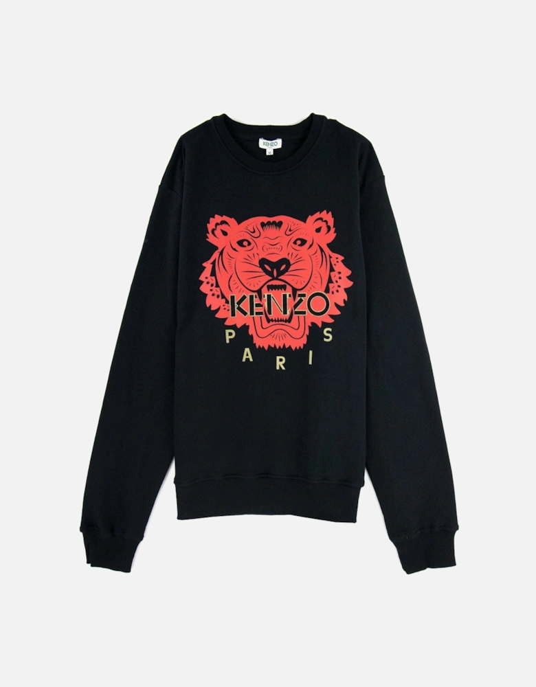 Red Tiger Print Sweatshirt Black/red