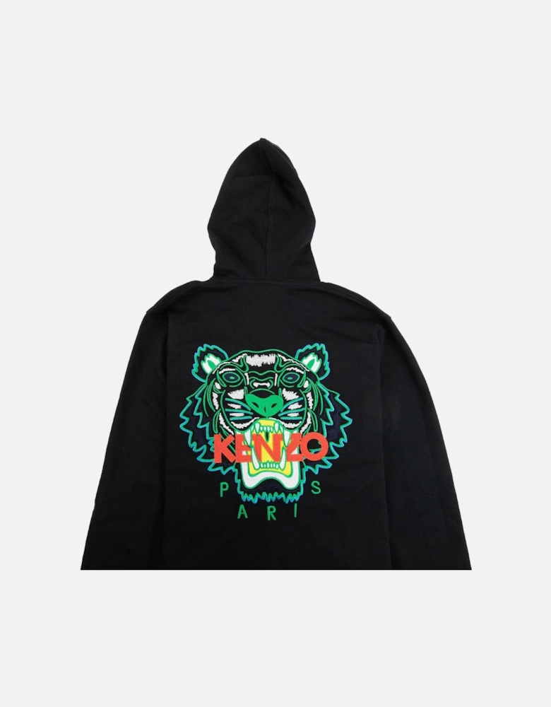 Tiger Zip Hoodie Black/Green 4XA