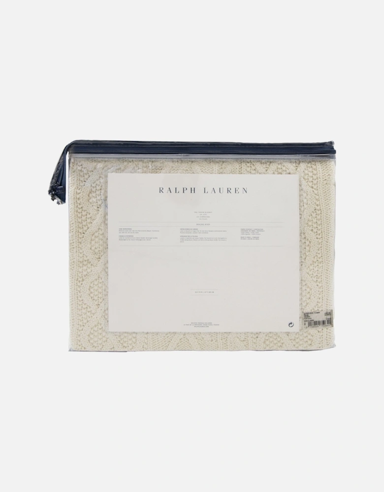 Highland Knit Throw Cream