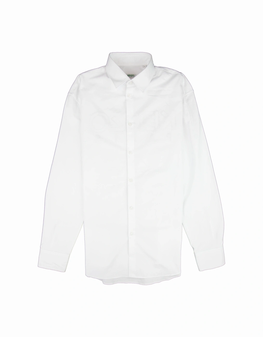 Back Logo Long Sleeve Shirt White