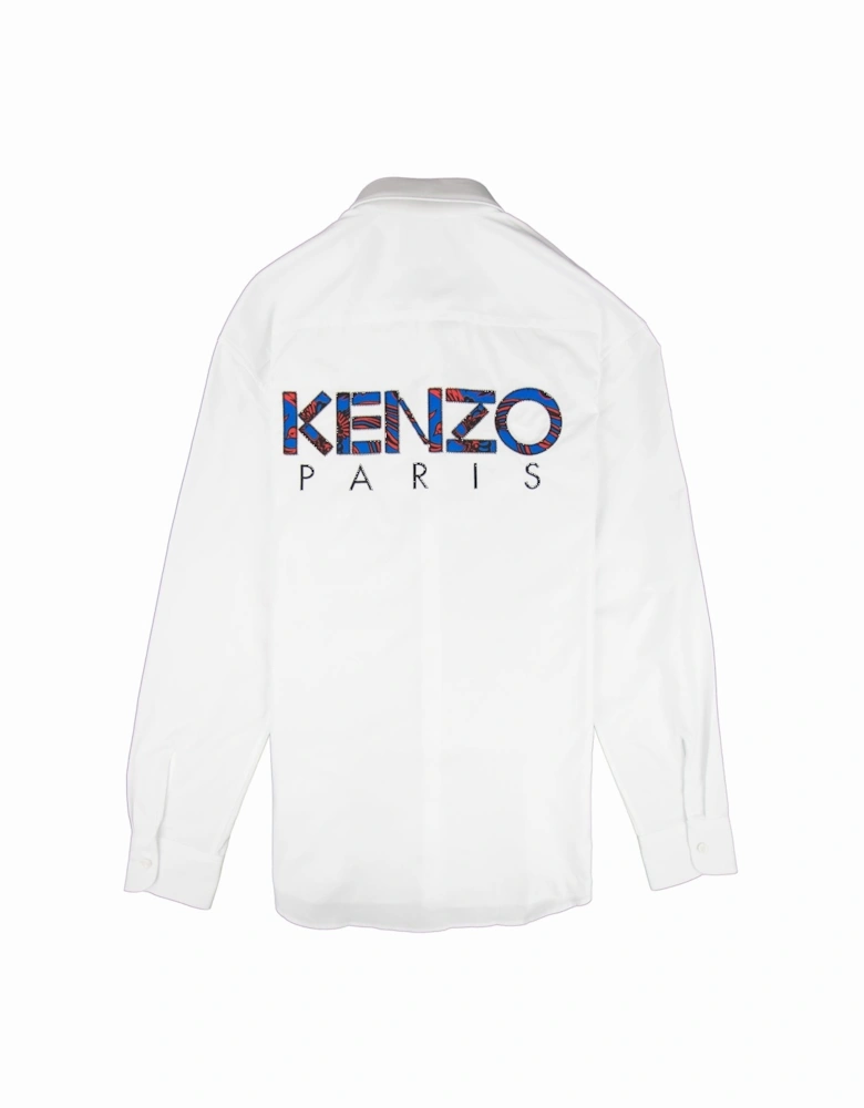 Back Logo Long Sleeve Shirt White