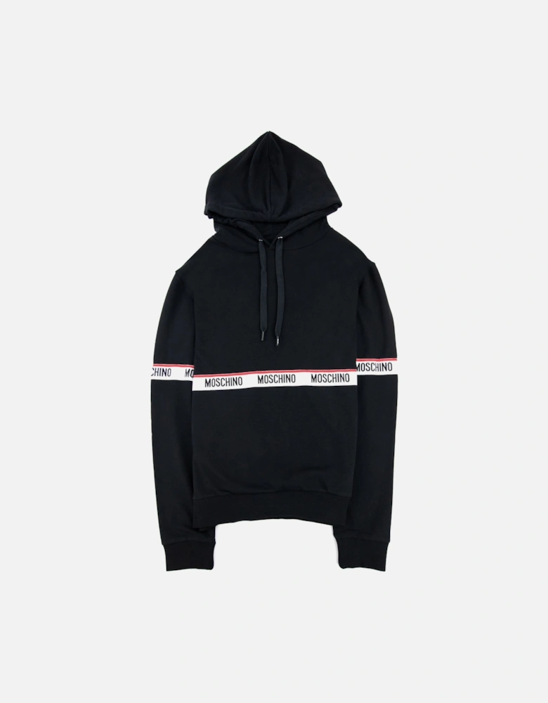 Underwear Tape Logo Lounge Hooded Sweatshirt Black 0555