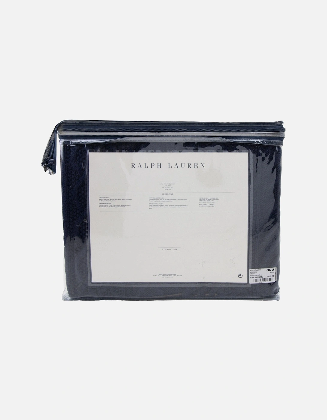 Highland Knit Throw Navy