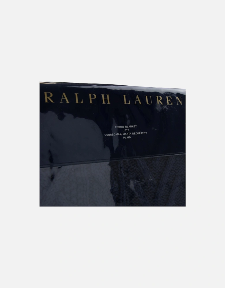 Highland Knit Throw Navy