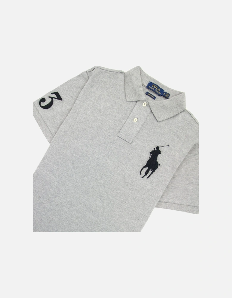 Big Pony Custom Slim Fit Polo Heather Grey