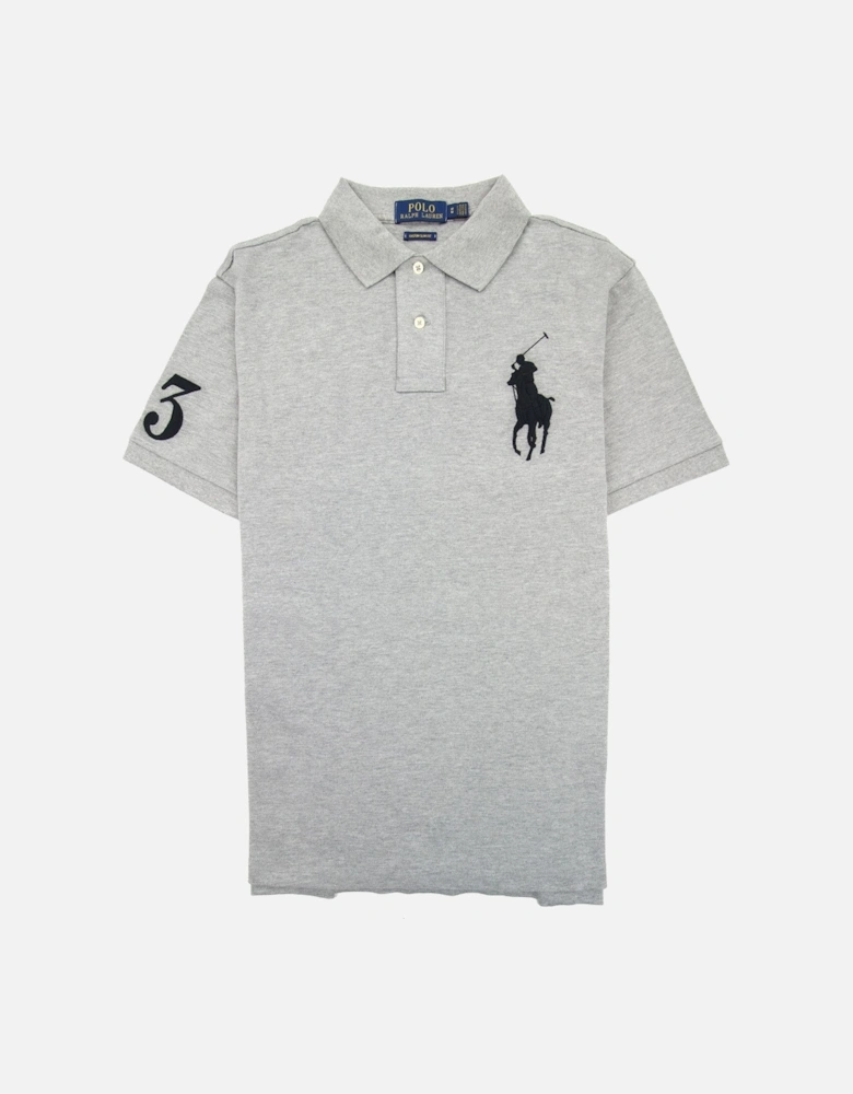 Big Pony Custom Slim Fit Polo Heather Grey