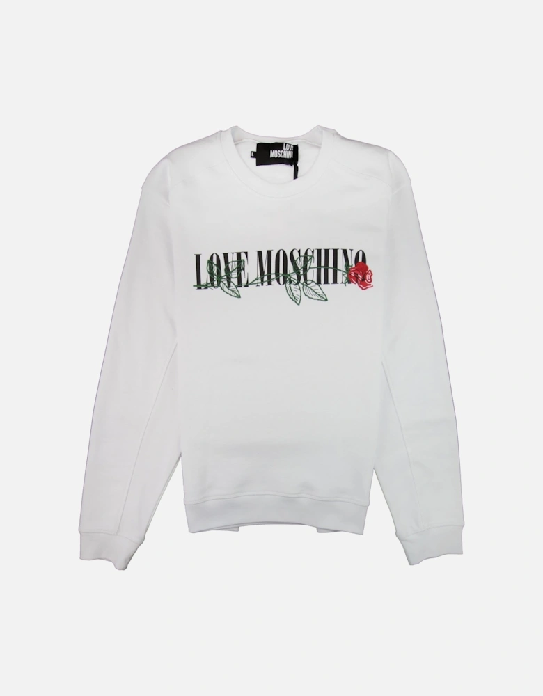 Rose Logo Sweatshirt White