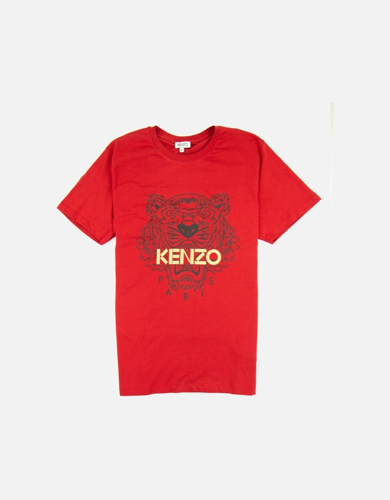 Glitter Tiger T-shirt Red