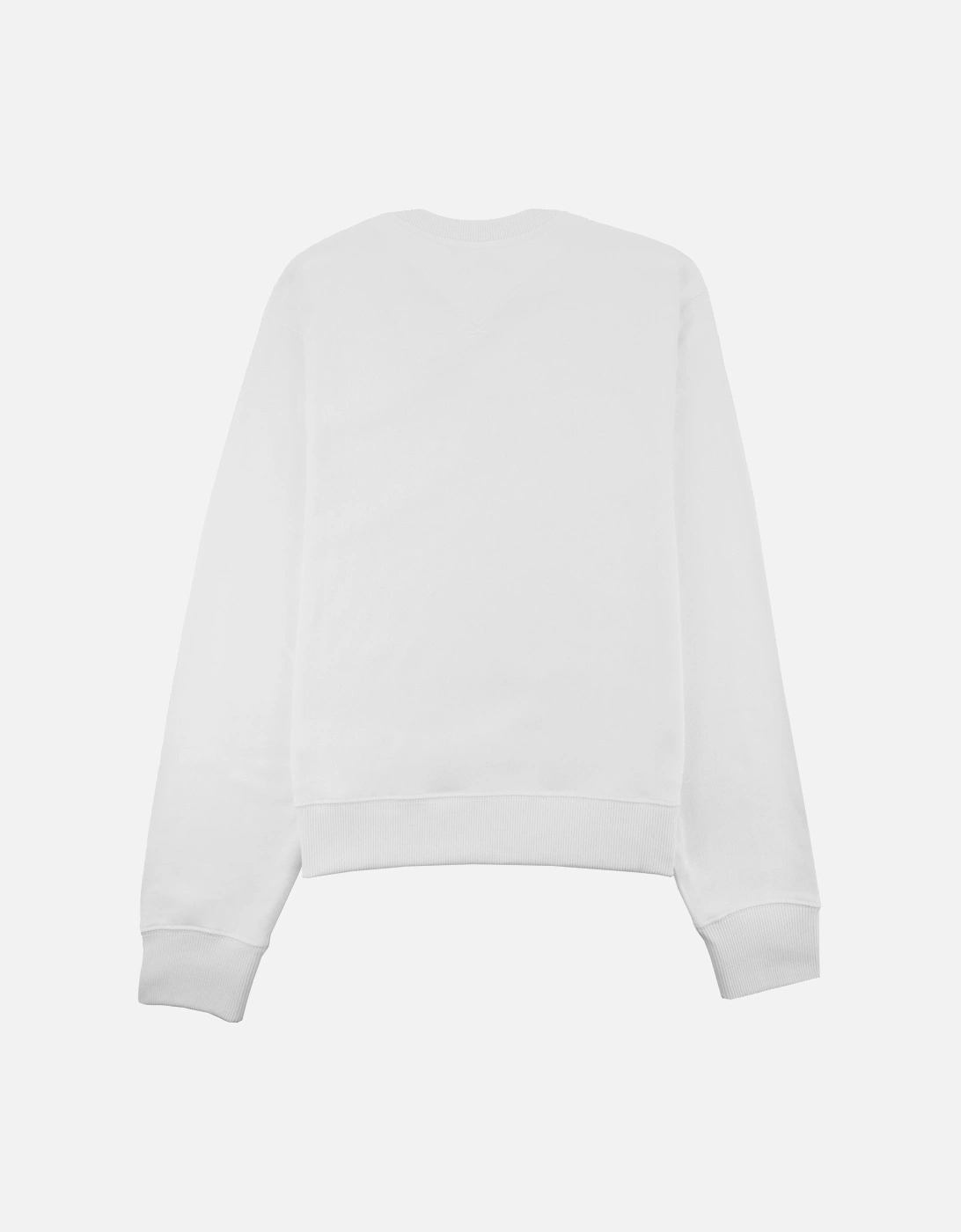 Logo Print Crewneck Sweatshirt White 001