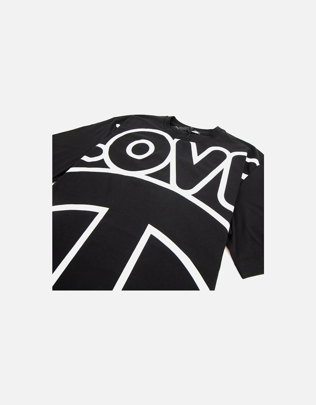 Love Peace Cotton T-shirt Black/White