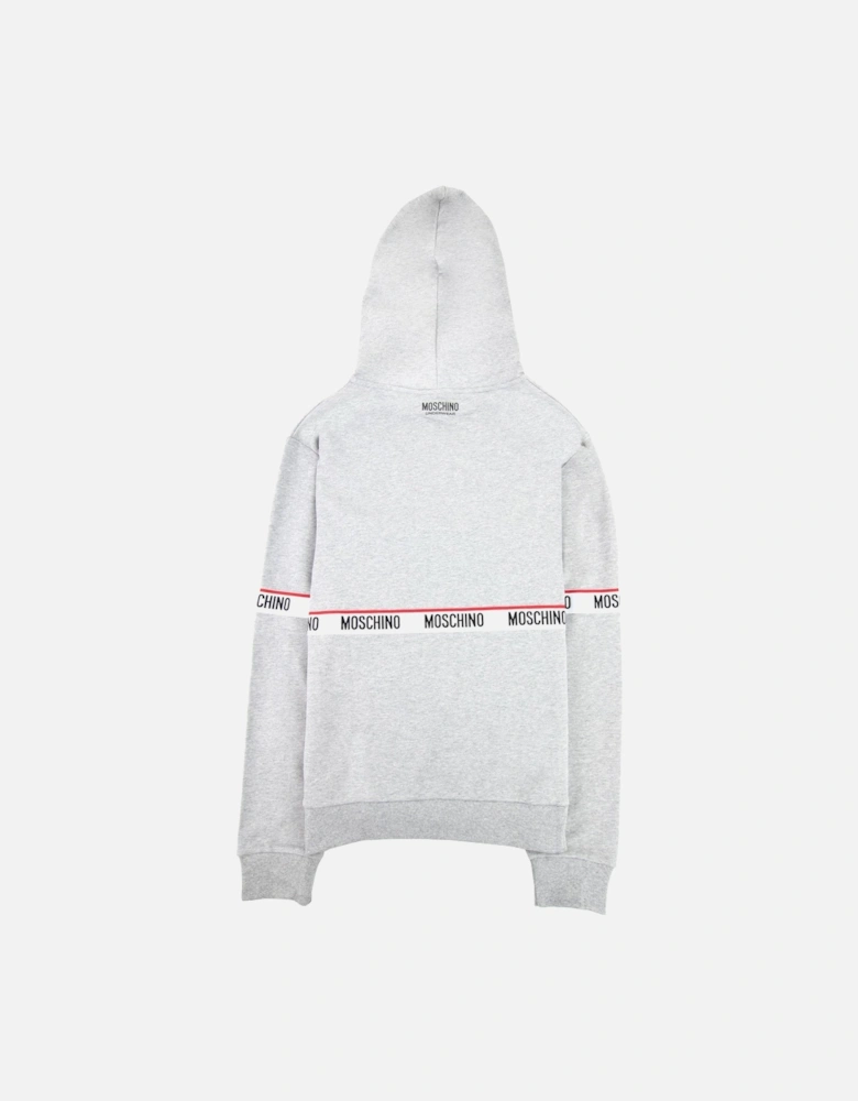 Underwear Tape Logo Lounge Hooded Sweatshirt Grey 0489