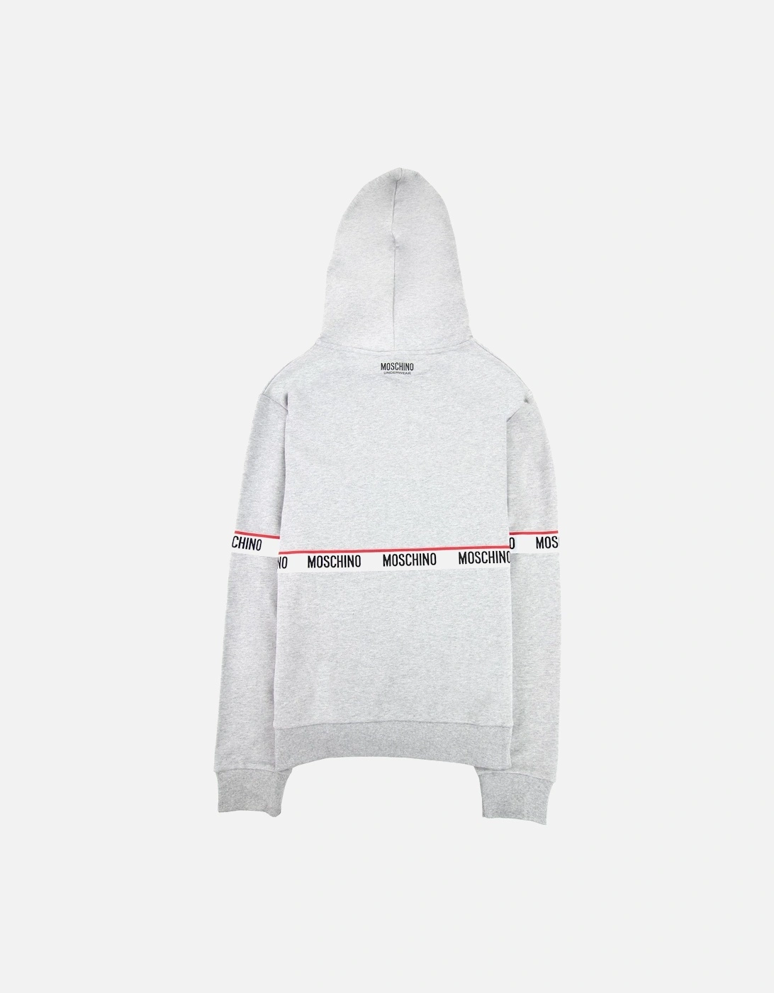 Underwear Tape Logo Lounge Hooded Sweatshirt Grey 0489