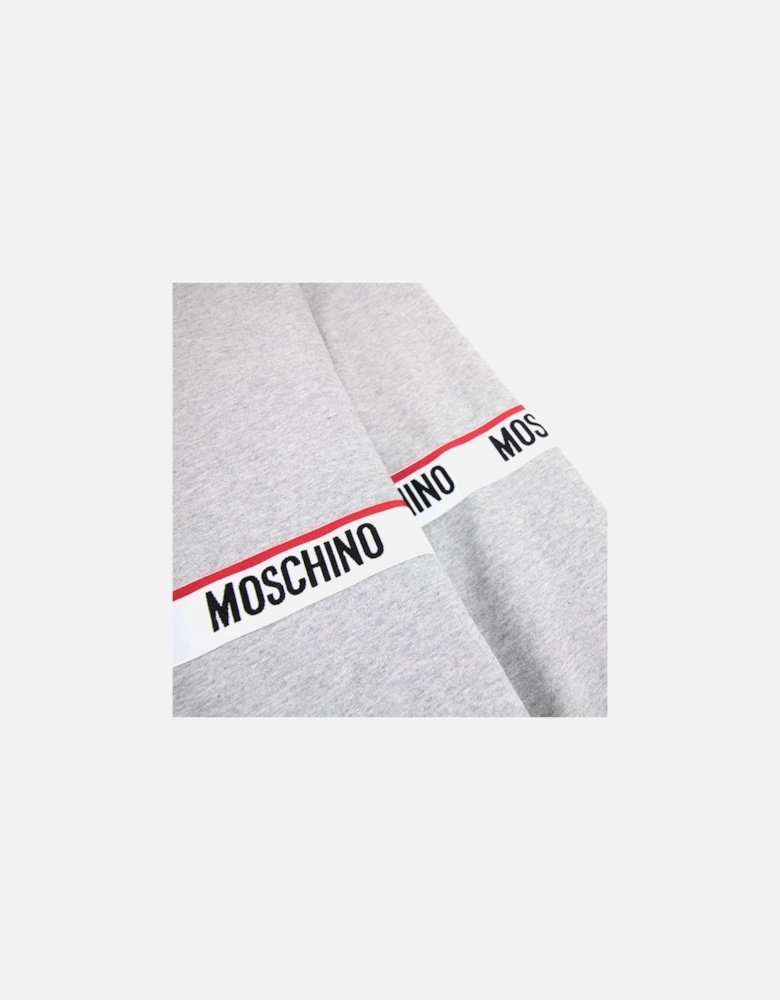 Underwear Tape Logo Lounge Hooded Sweatshirt Grey 0489