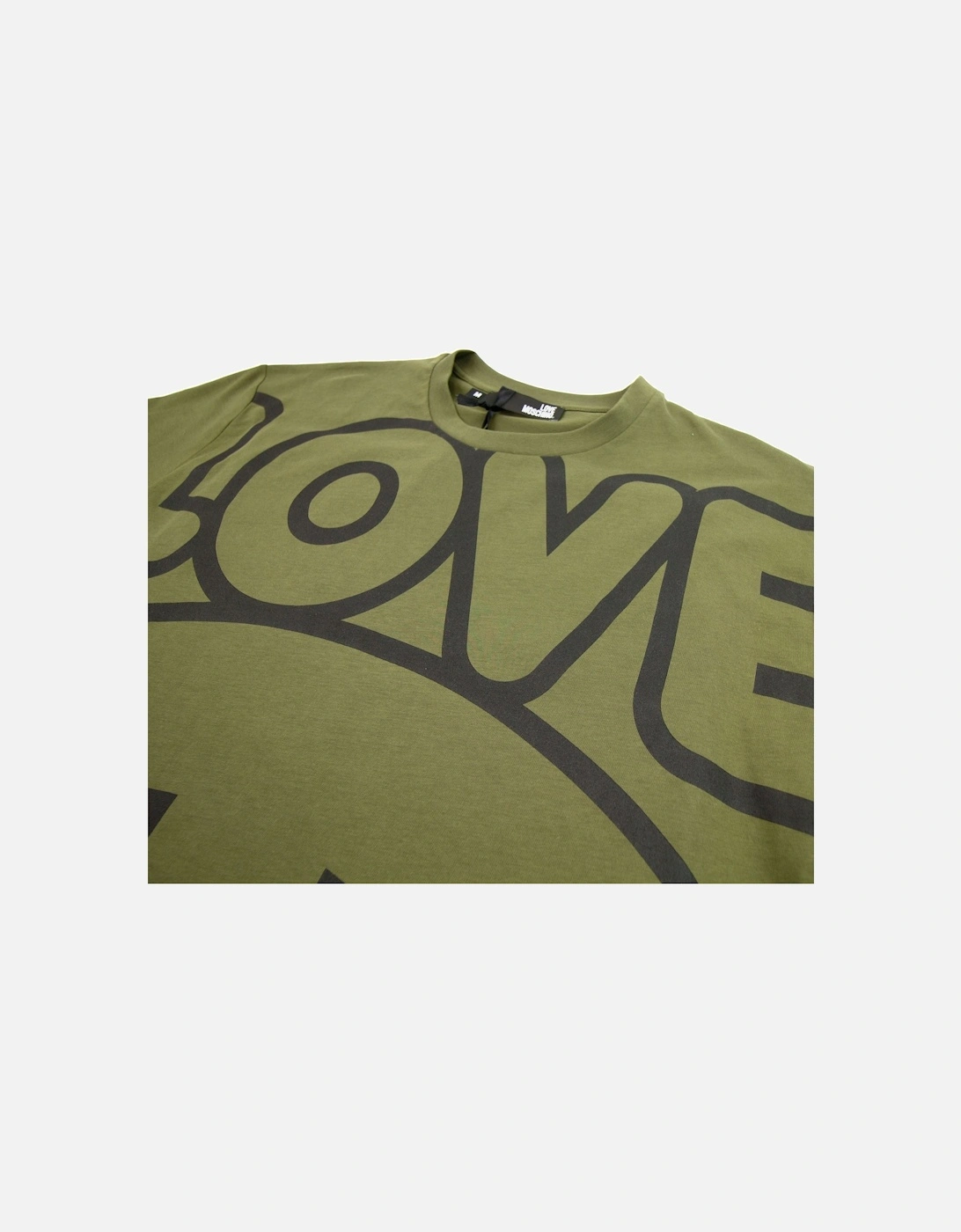 Love Peace Cotton T-shirt Khaki/black