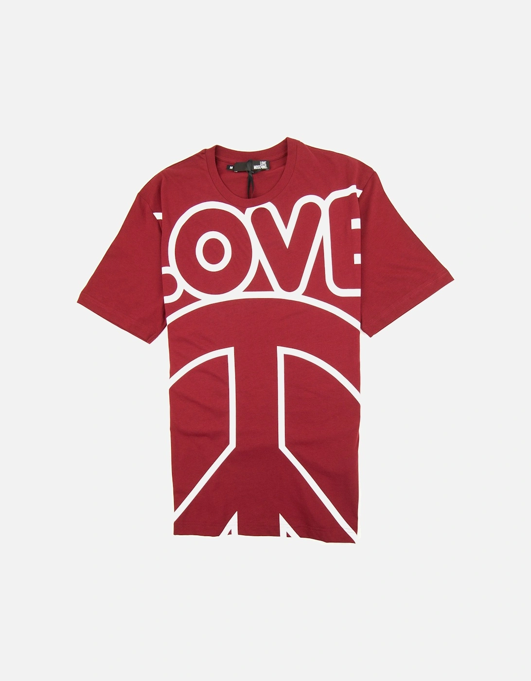 Love Peace Cotton T-shirt Red/white, 3 of 2