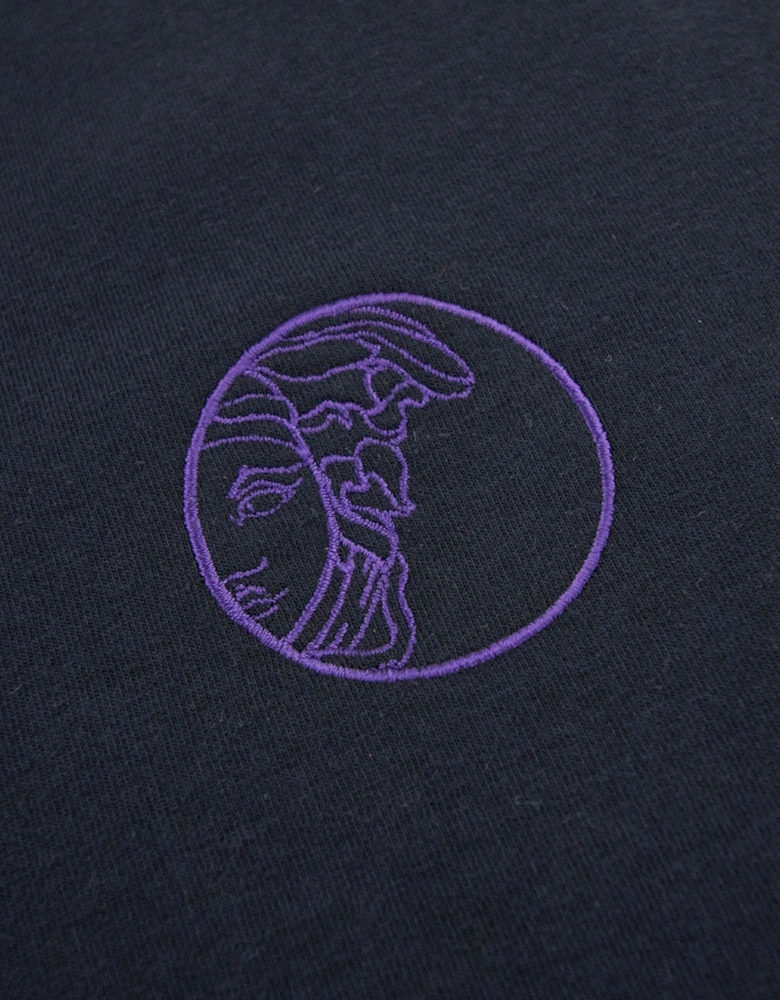 Logo Straight Cuff Pants Navy