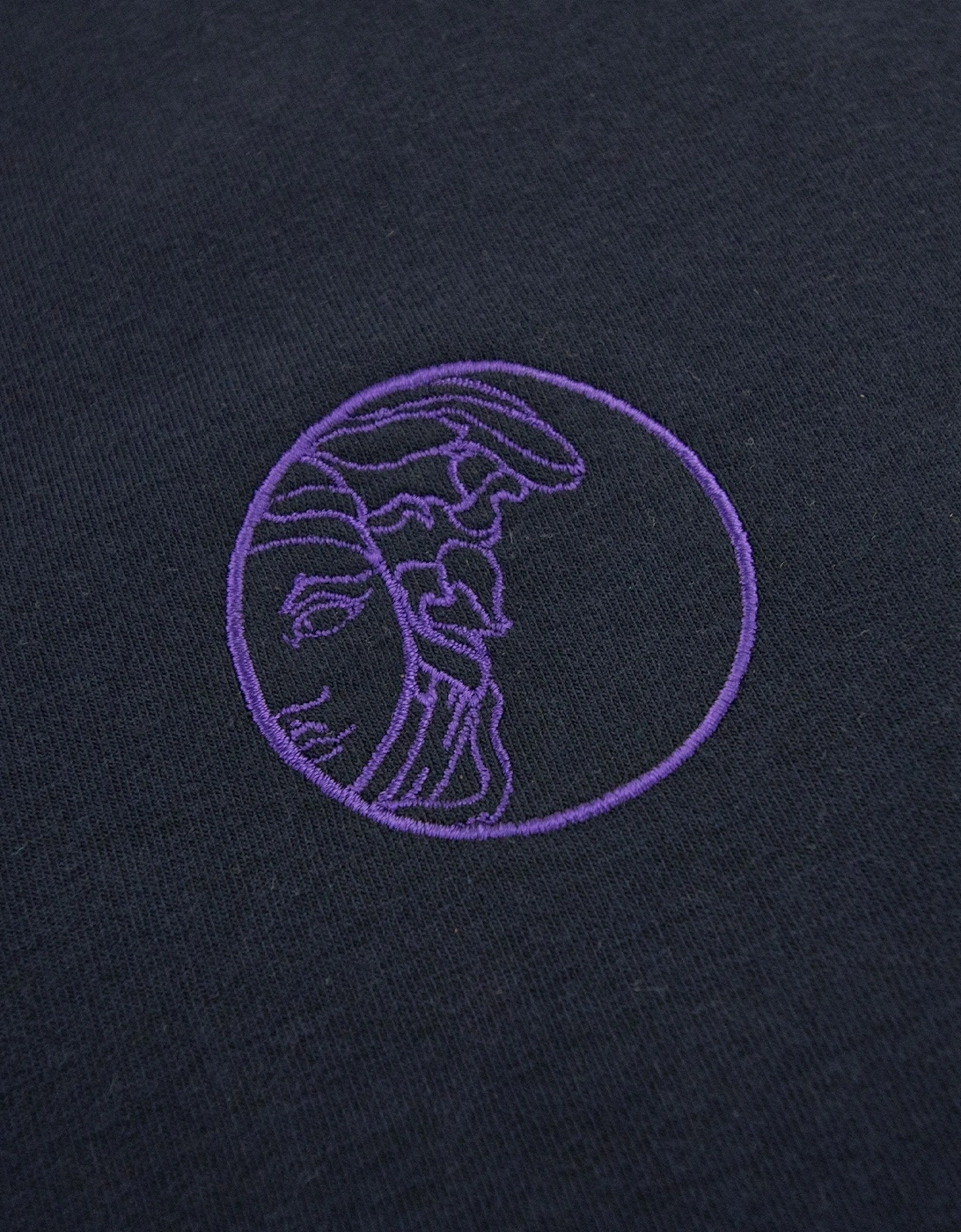 Logo Straight Cuff Pants Navy