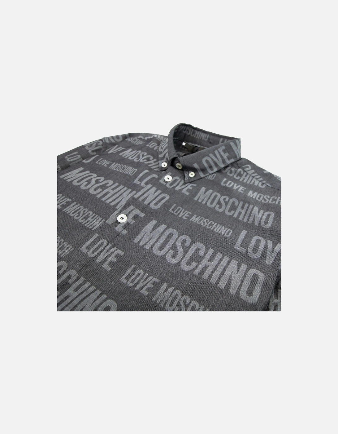 All Over Printed Shirt Dark Grey