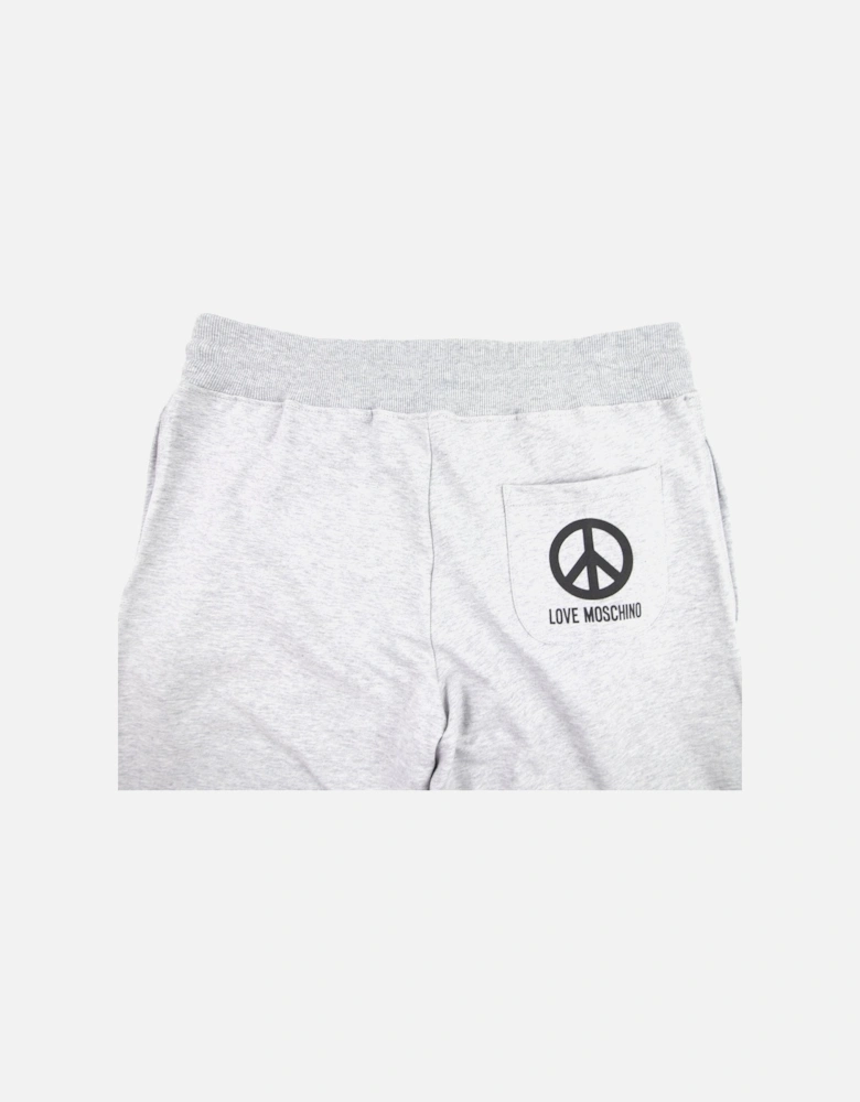 Peace Logo Back Pocket Pants Grey
