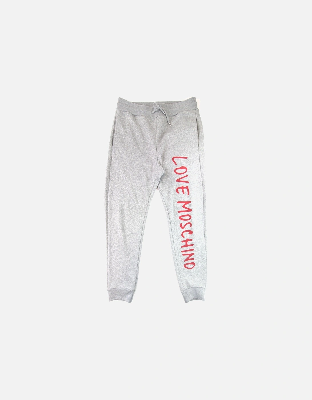 Men's Love Moschino Overlap Script Logo Sweatpants Grey - Size: 44/32