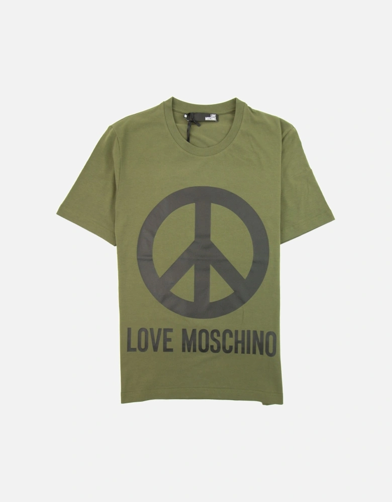 Peace T-shirt Khaki/Black