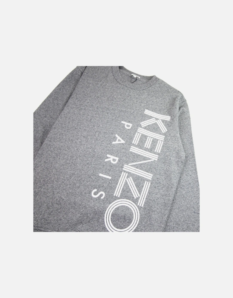 Side Paris Logo Sweatshirt Marl Grey