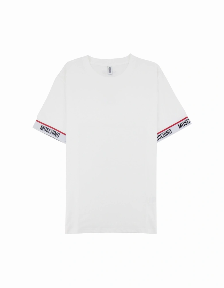 Underwear Tape Cuff Sleeve T Shirt White 0001